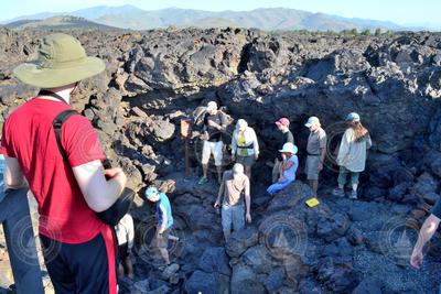 Study Tour participants touring geologically intriguing sites.