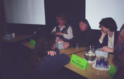 Judy McDowell, Darlene Ketten, Lauren Mullineaux on panel