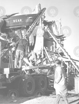 Repairs on Bear at the dry dock in Fairhaven, Massachusetts