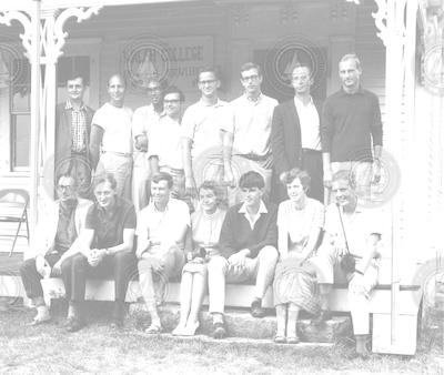 1965 Geophysical Fluid Dynamics program group on porch of Walsh cottage.