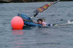 The Captain Kids making their way toward the first buoy turn.