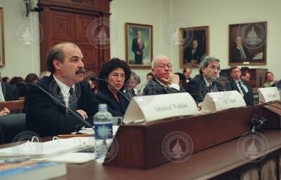 Andy Solow, Shirley Pomponi, Leonard Pietrafesa and Michael Freilich at the hearing