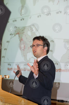 Kevin Anchukaitis giving his talk at the Morss Colloquium.