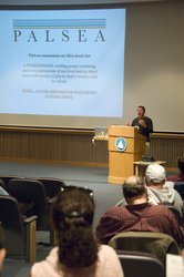 Bill Thompson speaking at the Morss Colloquium.