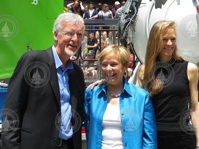 Jim Cameron, Susan Avery, and Suzy Amis Cameron.