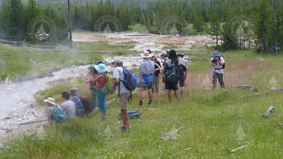 Study Tour participants touring geologically intriguing sites.