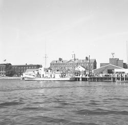 Crawford and Aries at WHOI dock.