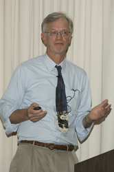 Dr. Philip R. Berke speaking at the Morss Tsunami workshop.