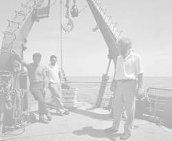 Dan Clark (r) and others on deck of Chain
