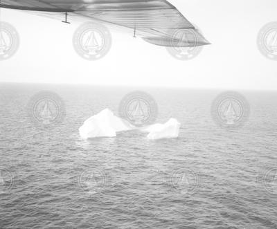 Iceberg in the water, seen from PBY aircraft