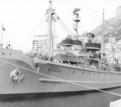 R/V Chain docked in Monaco.