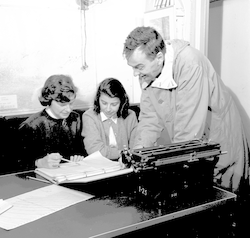 Rose L. Barbour, Eloise M. Soderland, and Fritz Fuglister [l to r]