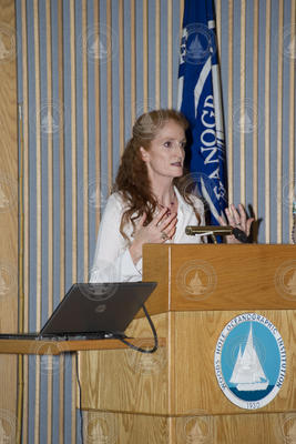 Stefania Vannuccini giving her presentation at the Morss Colloquium.