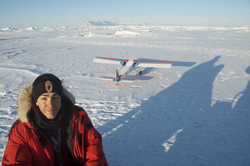 Peter Kimball with the camera-equipped plane.