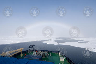 Fogbow off the bow of Oden.