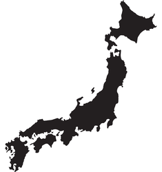 Map silhouette of Japan locating Fukushima.