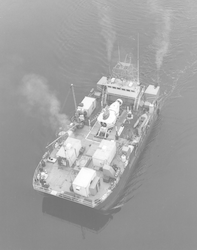 View of Lulu deck as seen from the air