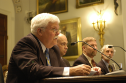 Terry Joyce speaking at a Congressional hearing.