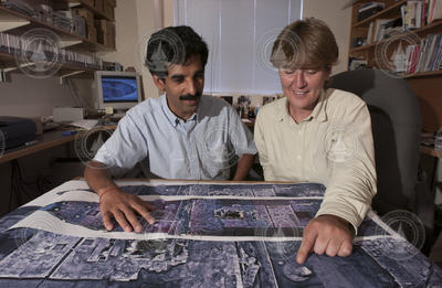 Hanumant Singh and Sacha Wichers analyze the Titanic mosaic.