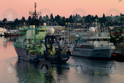 R/V Atlantis and Alucia in Lake Union, Seattle, WA.