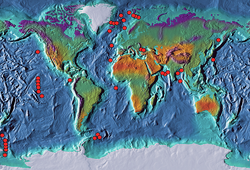 Sediment trap locations around the world.