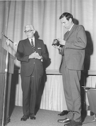 Paul Fye (left) at award ceremony