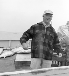 Frank Mather with tuna from Crawford