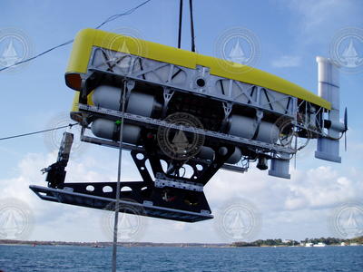 Nereus HROV undergoing dock testing, in ROV mode.