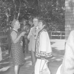 Mary Sears talking with others