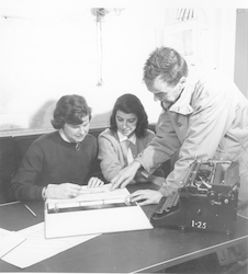 Rose L. Barbour, Eloise M. Soderland, and Fritz Fuglister [l to r]