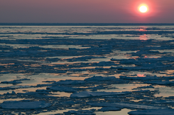 Sunset on the Bering Sea.
