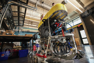 AUV Mesobot undergoing work in an AVAST project space.