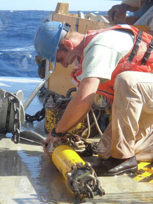 Recovery of wayward mooring line. Sean Whelan.