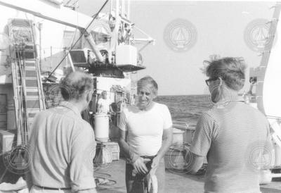 Dick Backus and others on the Atlantis II.