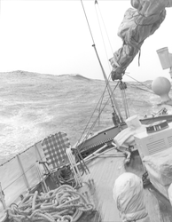 Choppy seas aboard Aries