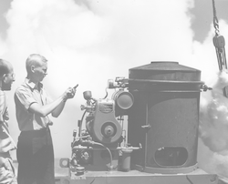 Alfred Woodcock on left and unidentified man