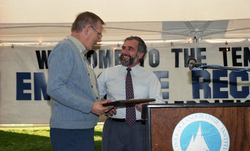 Hartley Hoskins receives Vetlesen Award at Employee Recognition.