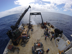 Successful deployment of the 16th Stratus surface buoy off Northern Chile.
