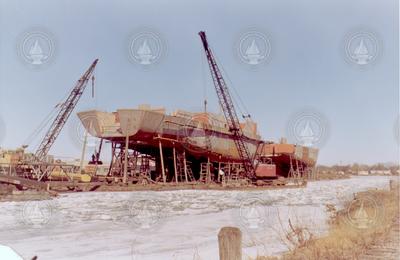 Knorr at Defoe Shipyard during construction