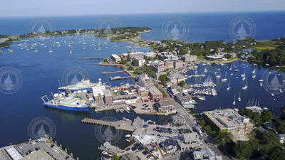 Aerial of Woods Hole village.