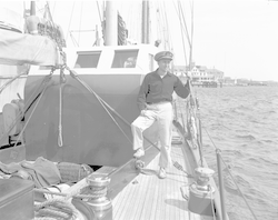 Unidentified man on deck of Saluda
