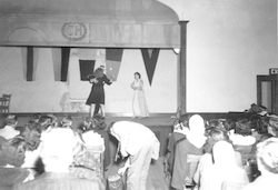 Madeline Broadbent with couple dancing at the Woods Hole Follies.