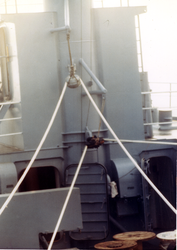 Equipment on deck of USNS Mizar