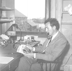 Jan Hahn at his desk