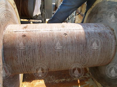 Winch on deck of Oceanus.