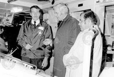 Captain Hiller and delegation members during tour