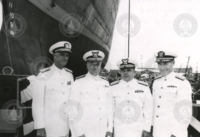 Coast Guard Officers at Knorr launching ceremony