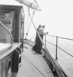 Capt McMurrary aboard the Atlantis