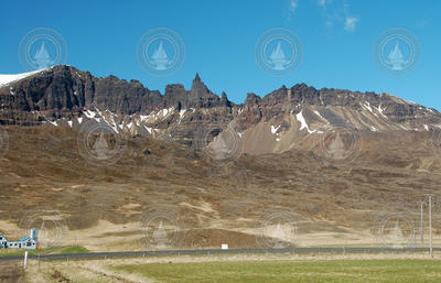 Glaciated ridges in Iceland.