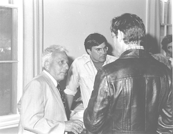 Edward D. Goldberg, First Ketchum Award recipient, left, at the award reception.